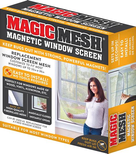 The different styles and colors available for the magic mesh magnetic window screen